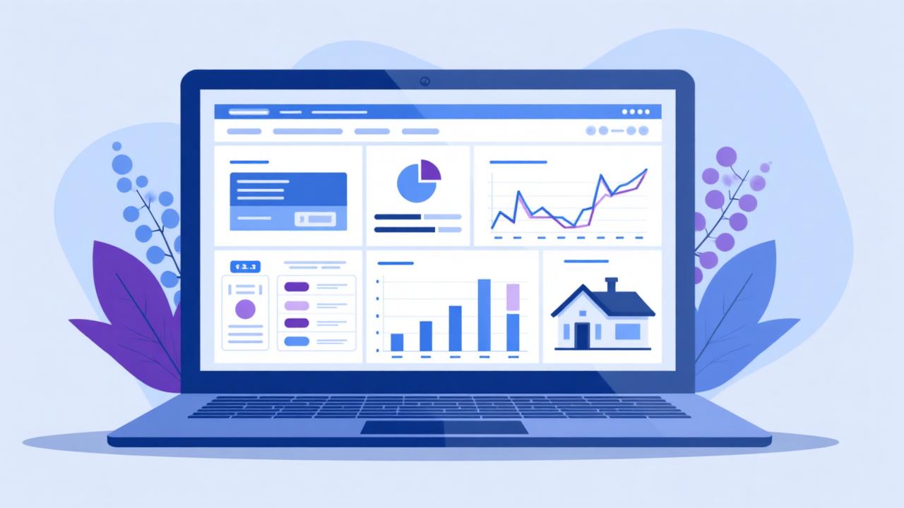 Dashboard intuitivo de administración de Cuotafy mostrando estadísticas en tiempo real