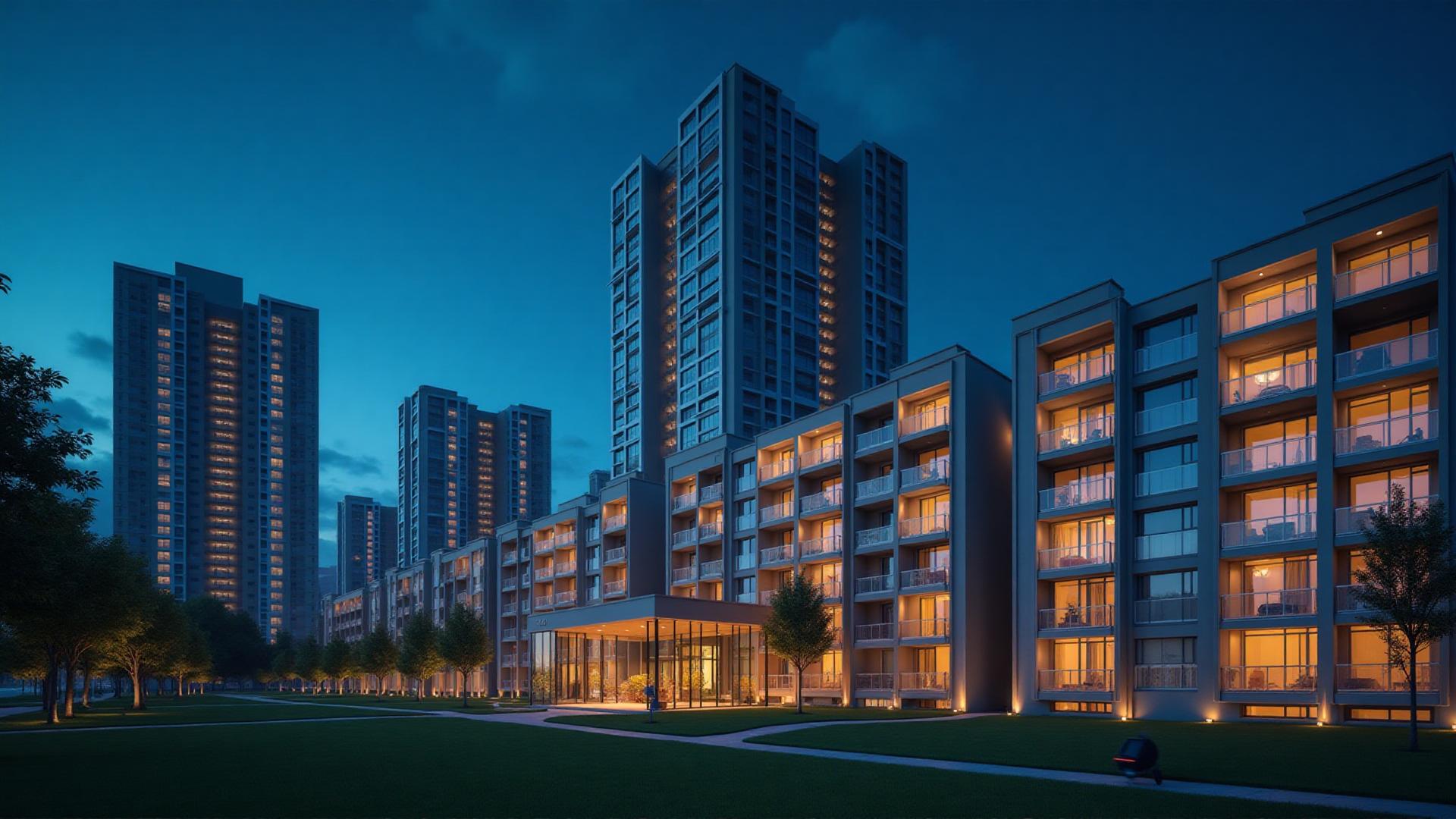 Edificios modernos de condominios administrados con Cuotafy